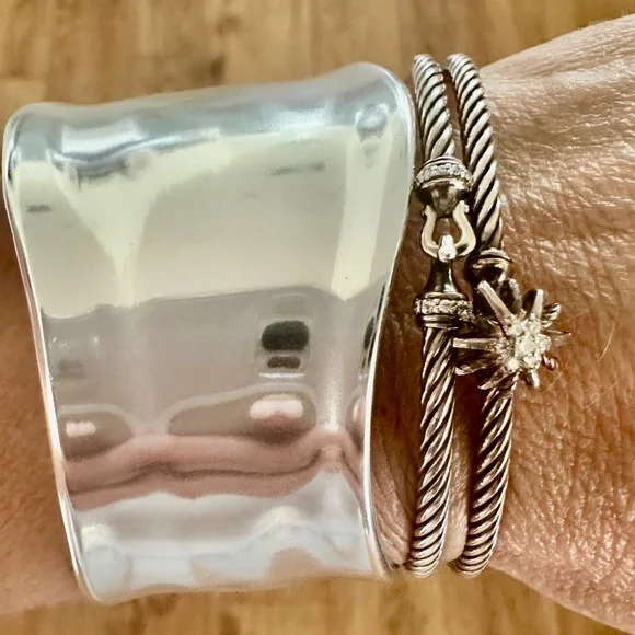 David Yurman silver bracelet Starburst with diamonds - Picture 10 of 15